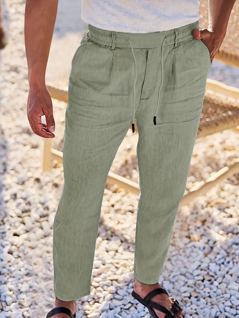 Evan | Easy Drawstring Tapered Fit Pants