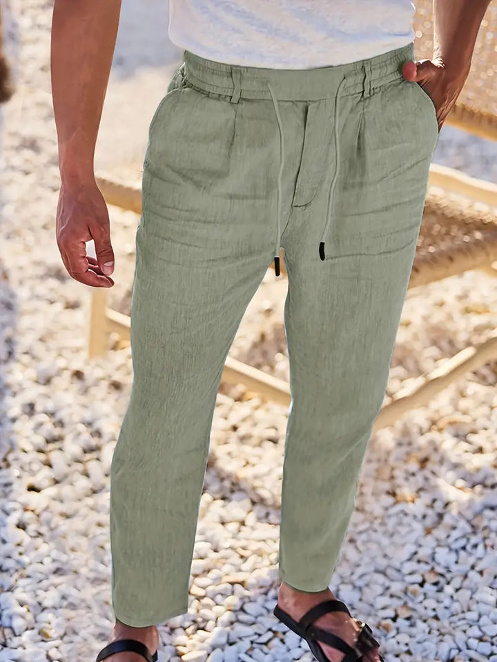 Evan | Easy Drawstring Tapered Fit Pants