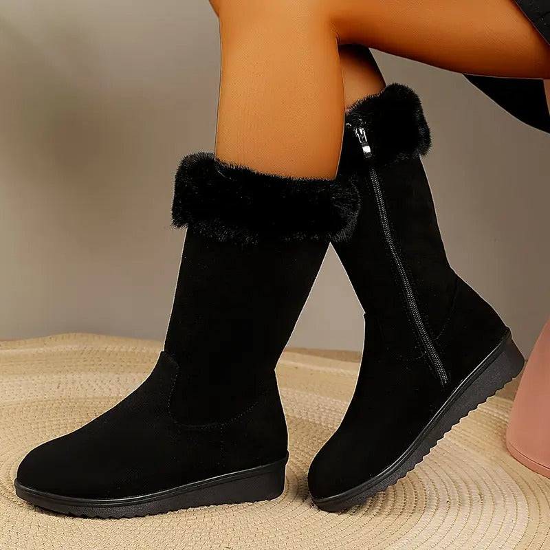 Mila | Elegant Plush-Lined Winter Comfort Boots