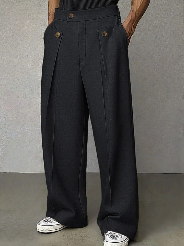 Daniel | Relaxed Wide-Leg Tailored Trousers