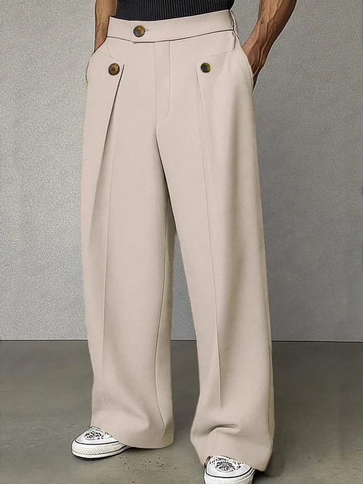 Daniel | Relaxed Wide-Leg Tailored Trousers