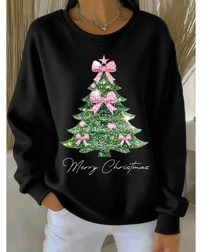Tessa | Festive Round-Neck Christmas Tree Sweatshirt