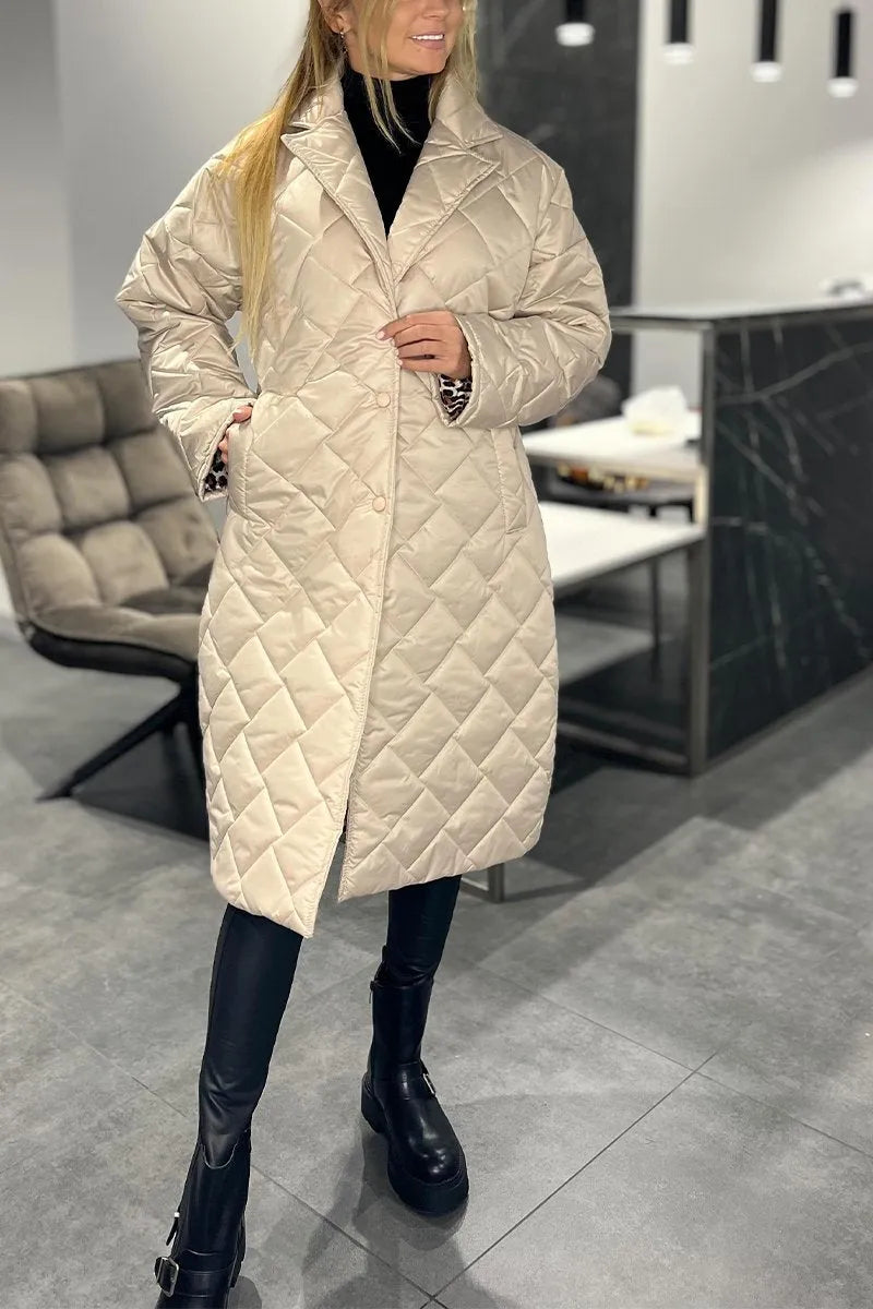 Elara | Reversible Diamond Quilted Coat