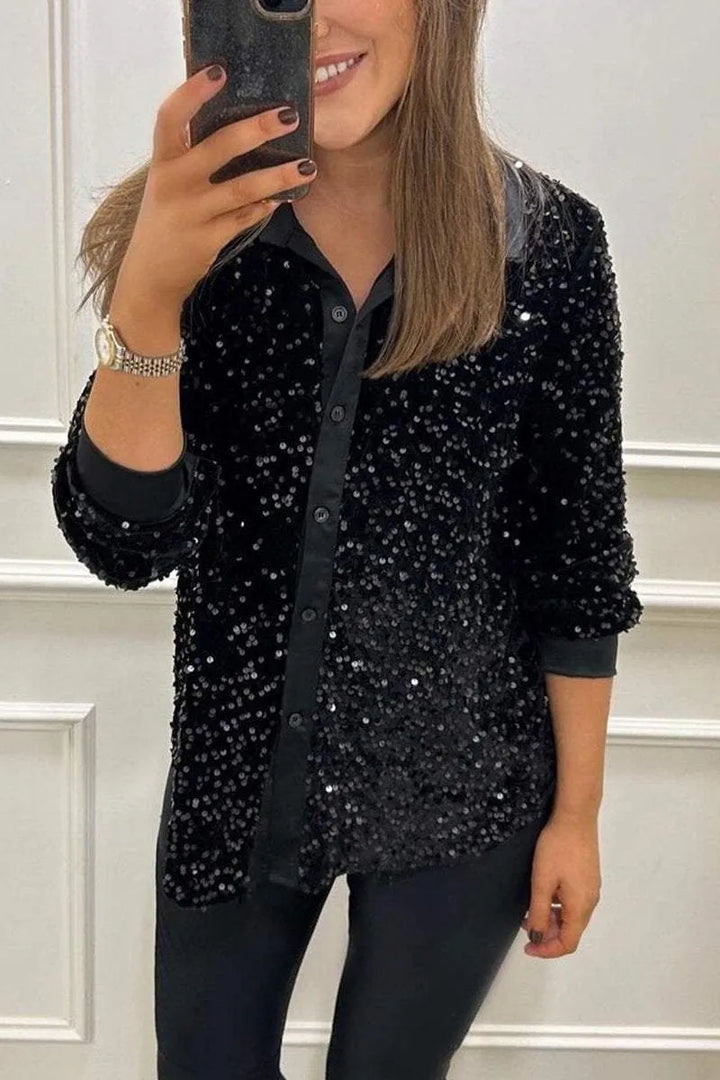 Ciara | Shimmer Sequin Shirt
