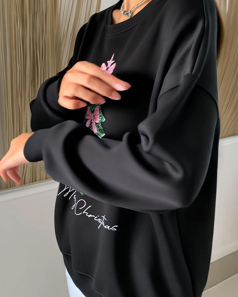 Tessa | Festive Round-Neck Christmas Tree Sweatshirt