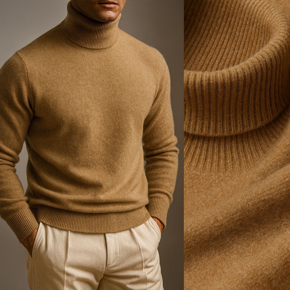 Elias | Refined High-Neck Smooth Silhouette Pullover