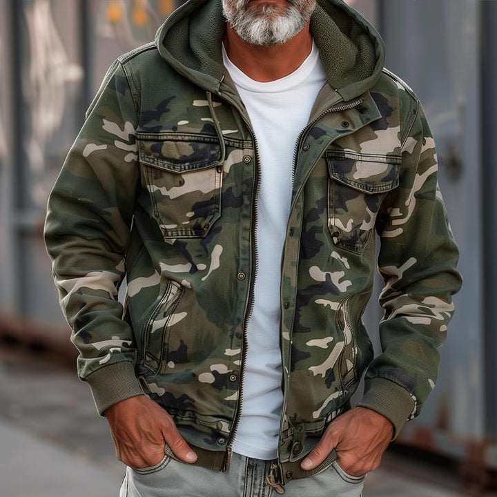 Beckett | Rugged Camo Hooded Utility Jacket