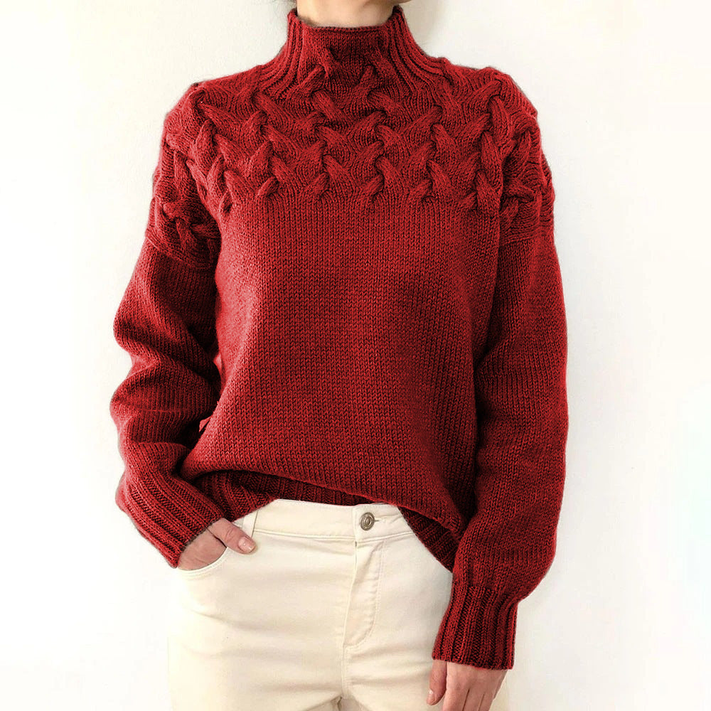 Andrea | Elegant Turtleneck Knit Sweater