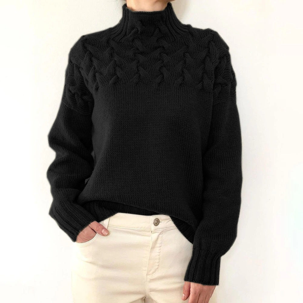 Andrea | Elegant Turtleneck Knit Sweater